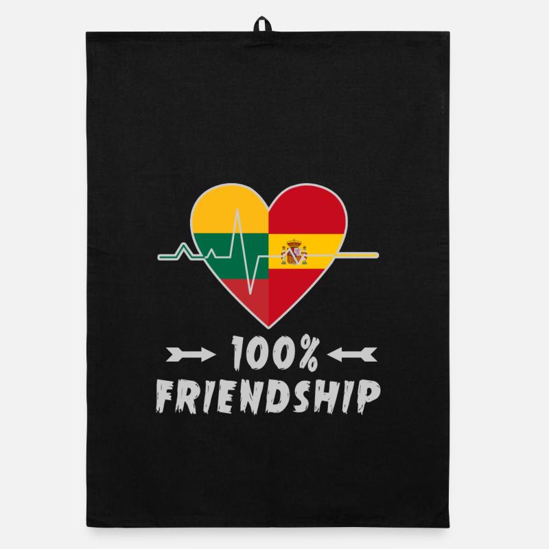 Litauen und Spanien 100% Freundschaft Organic Geschirrtuch