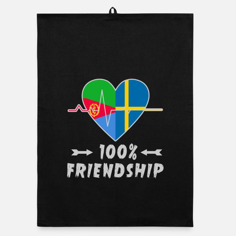 Eritrea und Schweden 100% Freundschaft Organic Geschirrtuch