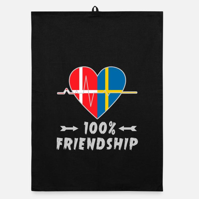 Dänemark und Schweden 100% Freundschaft Organic Geschirrtuch