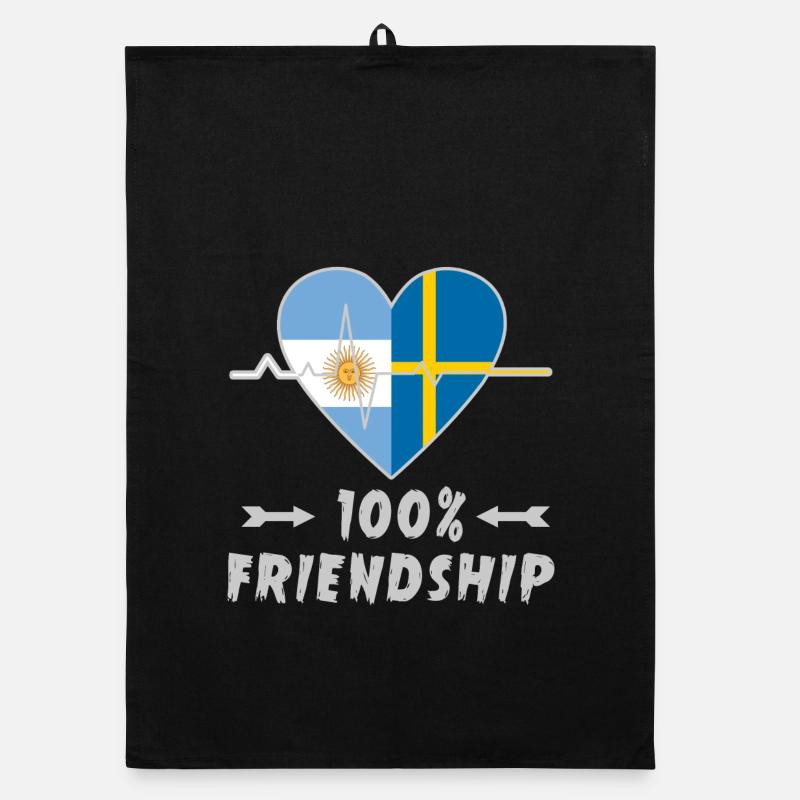 Argentinien und Schweden 100% Freundschaft Organic Geschirrtuch