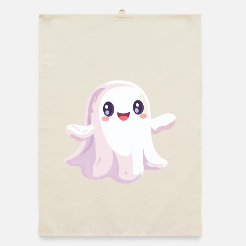 Cute Ghost Organic dish towel