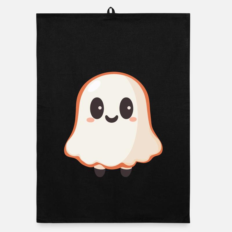 Cute Ghost Organic dish towel