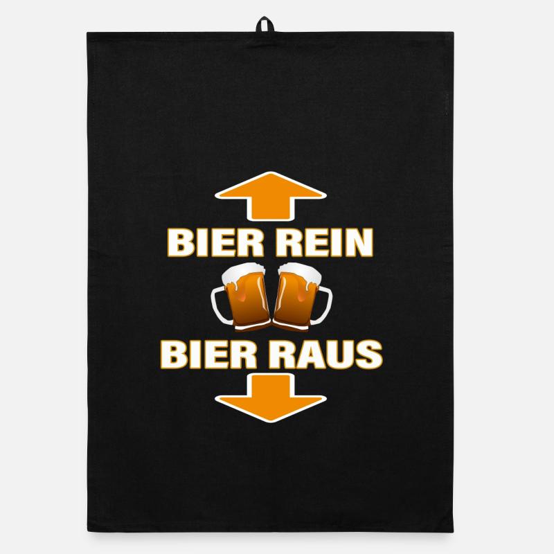 BIER REIN - BIER RAUS Organic Geschirrtuch