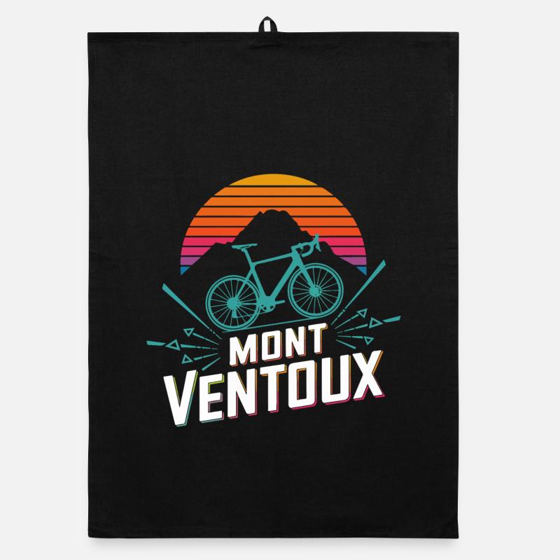 Mont Ventoux Retro Gradient Rennrad Kunst Organic Geschirrtuch
