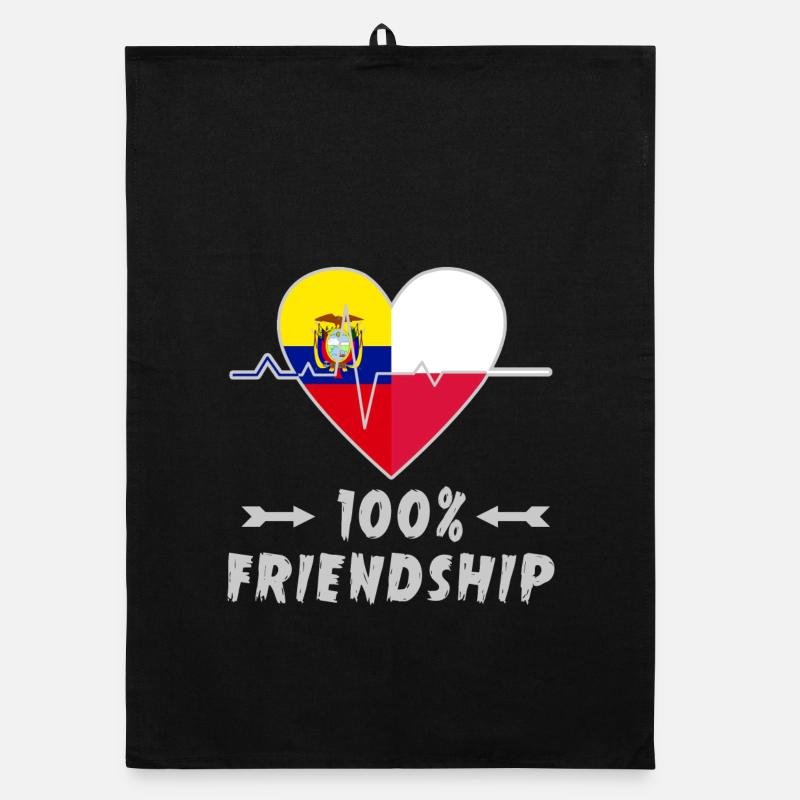 Ecuador und Polen 100% Freundschaft Organic Geschirrtuch