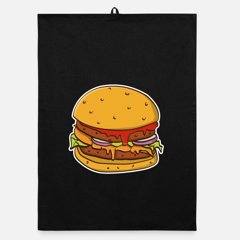 Image colorée d’un pain à hamburger. Torchon bio