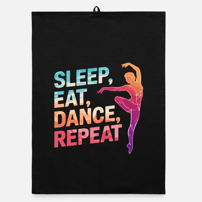 Dormir Manger Danse Répéter Torchon bio