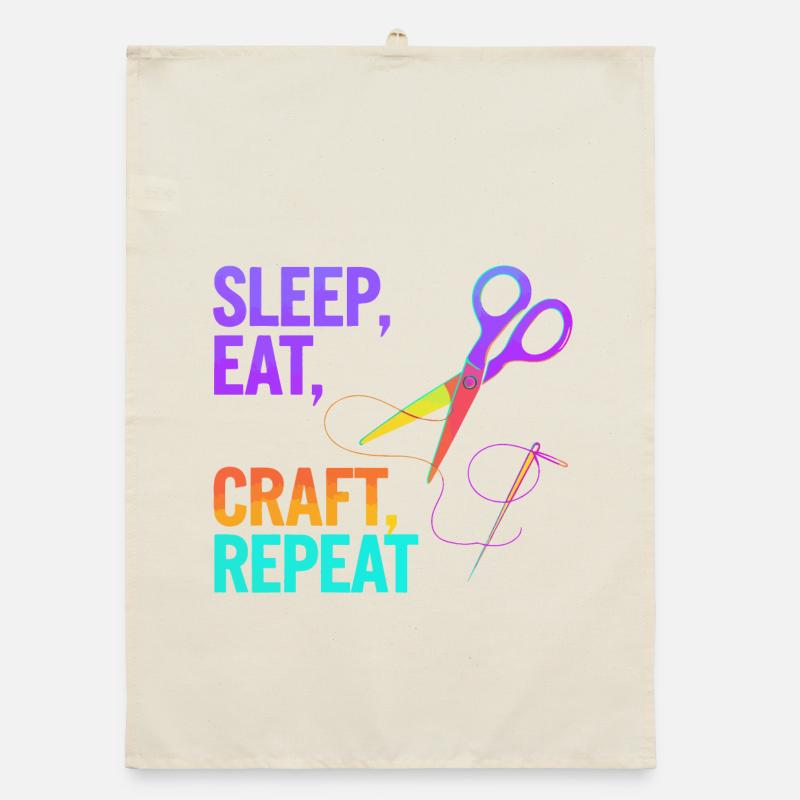 Dormir, manger, bricoler, répéter Torchon bio