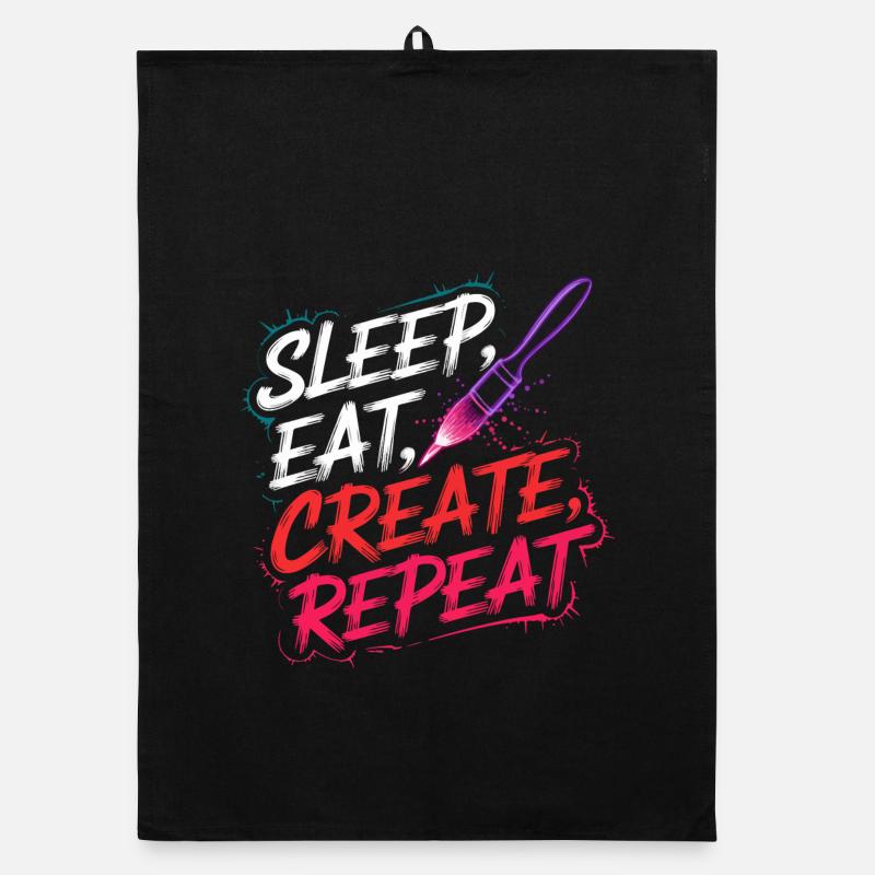 Dormir Manger Créer Répéter Torchon bio
