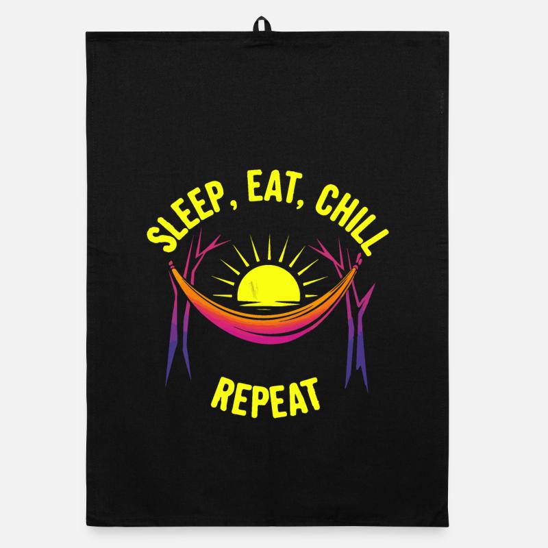 Dormir, manger, se détendre, répéter Torchon bio
