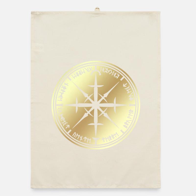 Compass rose Organic dish towel