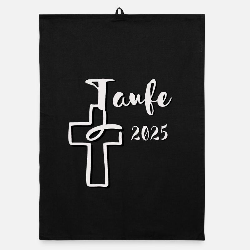 Baptism 2025 Fish Dips in Cross 3D Effect Organic dish towel