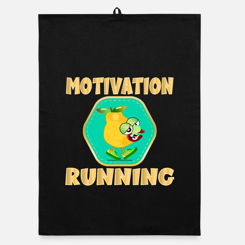 LUSTIGE MOTIVATION LAUFBIRNE Organic Geschirrtuch