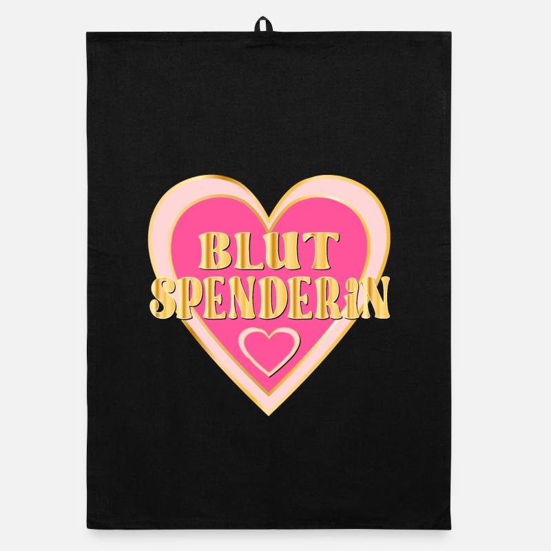 DANKE BLUTSPENDE BLUTSPENDERIN Organic Geschirrtuch