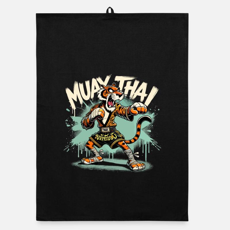 Muay Thai Tiger Boxe thaïlandaise Boxe Cadeau Torchon bio