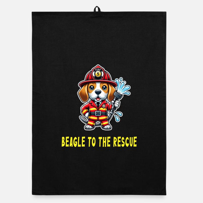 Beagle to the rescue Organic dish towel