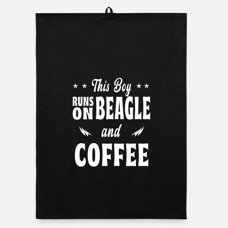 Ce design de café Beagle pour garçon Torchon bio