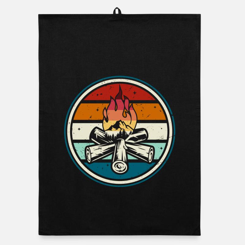 Campfire Crest Outdoors Badge Organic dish towel
