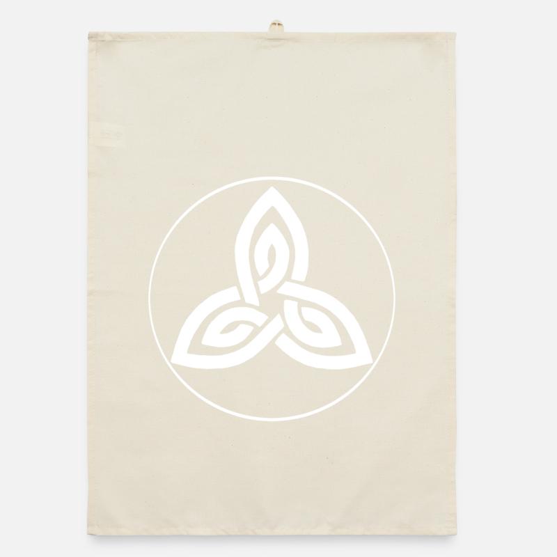 Fleur celte blanche Torchon bio