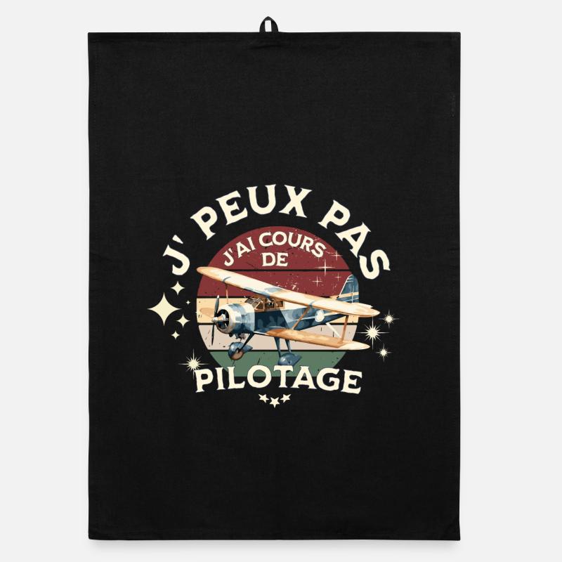J'peux pas j'ai cours de pilotage Torchon bio