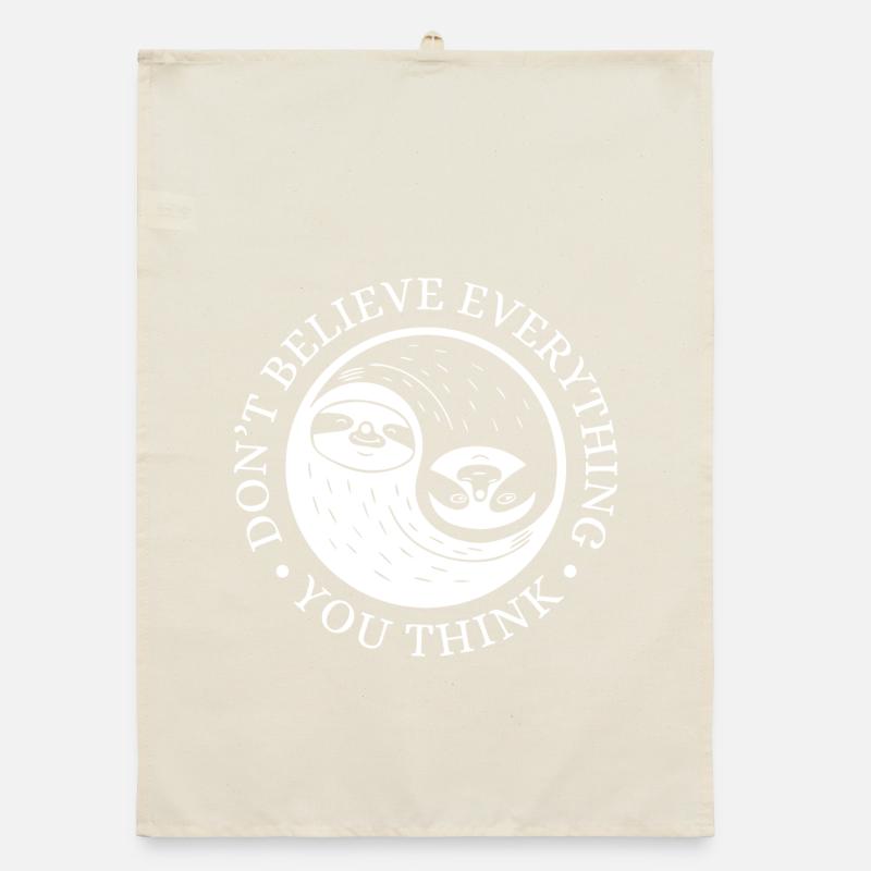 Yin-Yang Sloth – Relaxed Mindset Organic dish towel