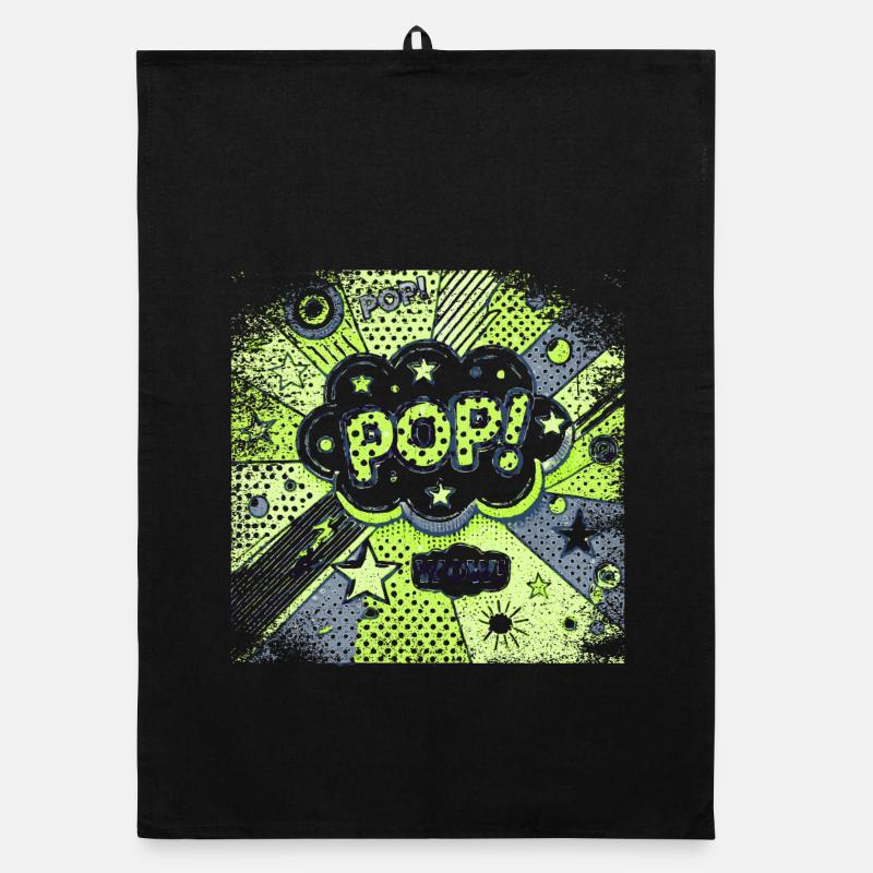 Pop Art VERT Torchon bio