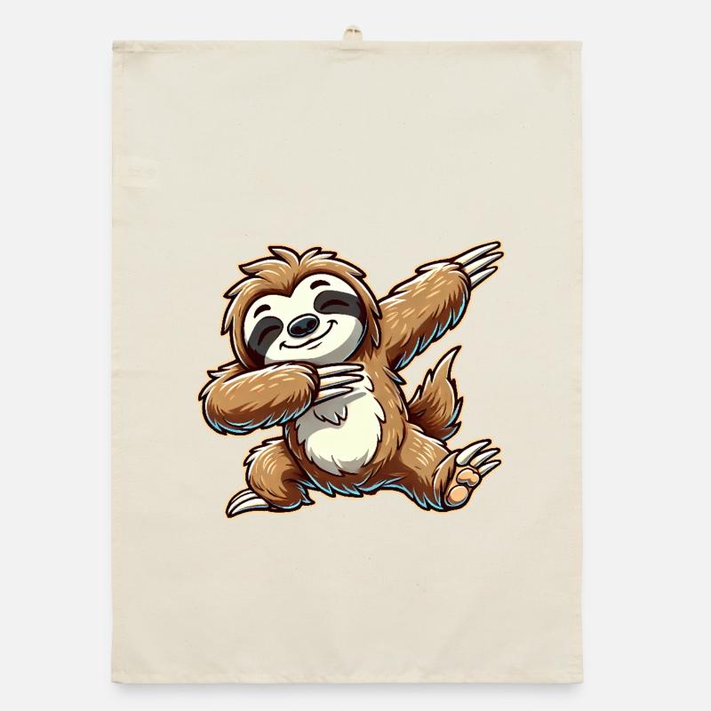 Dabbing Sloth Dab Dancing Gift Gift Idea Organic dish towel