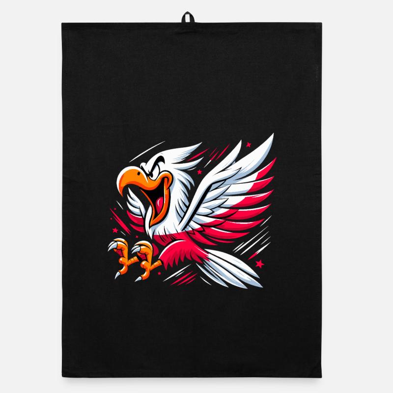 Polska Pologne Aigle Drapeau Dessin Animé Cadeau Torchon bio