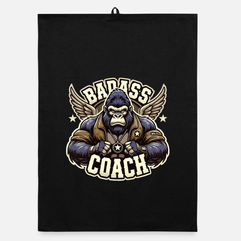Badass Trainer Coach Gorilla Gift Torchon bio