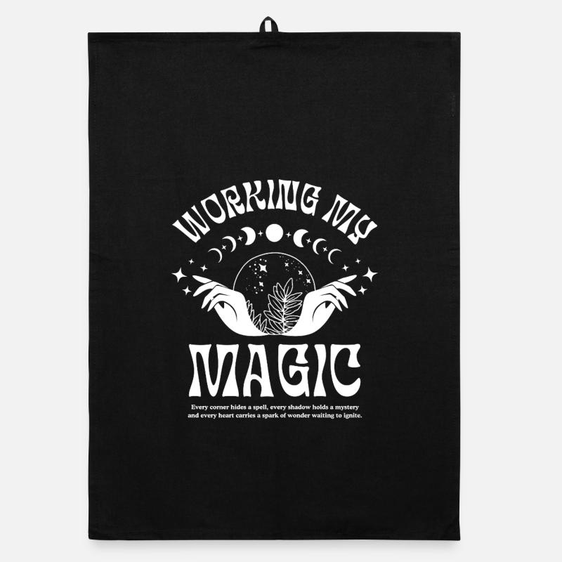 Magic Hands – Esoteric Mystic Design Organic dish towel
