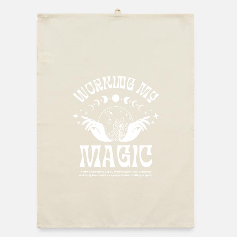 Magic Hands – Esoteric Mystic Design Organic dish towel