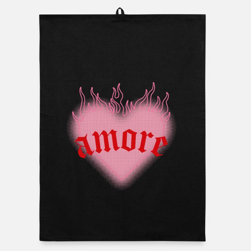 Burning love Organic dish towel