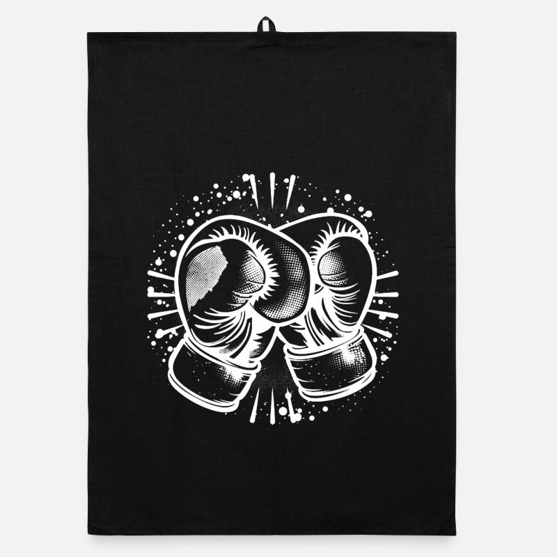 Dessin de gants de boxe Torchon bio