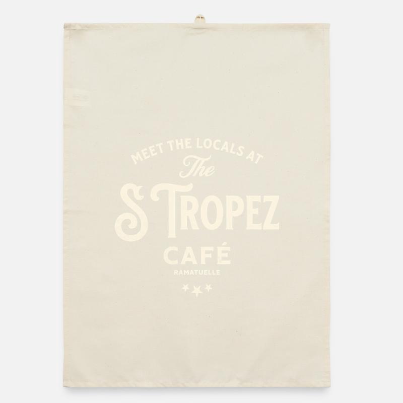 Design typographique vintage St Tropez Café Torchon bio