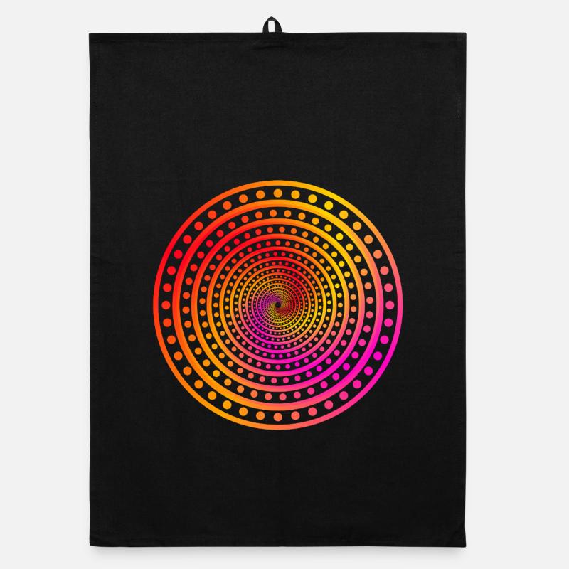 crazy dots Organic dish towel