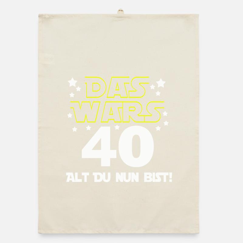 40. Geburtstag , Geburtstagsgeschenk Das wars (25) Organic Geschirrtuch
