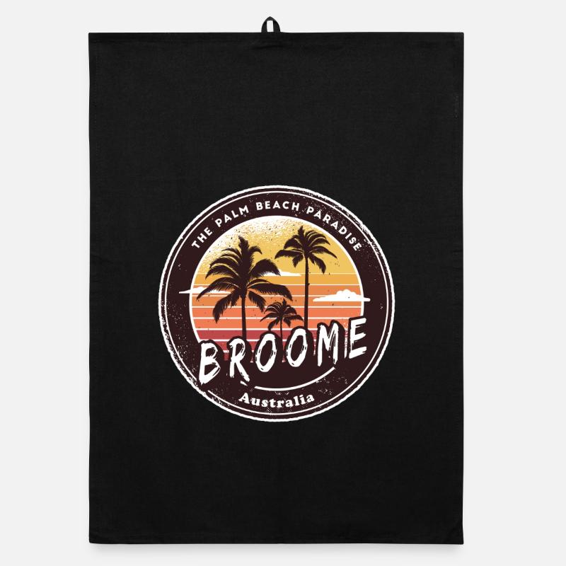 Broome, Australie, Palmiers, Conception de plage Torchon bio