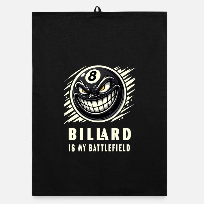 Le billard est mon champ de bataille Torchon bio