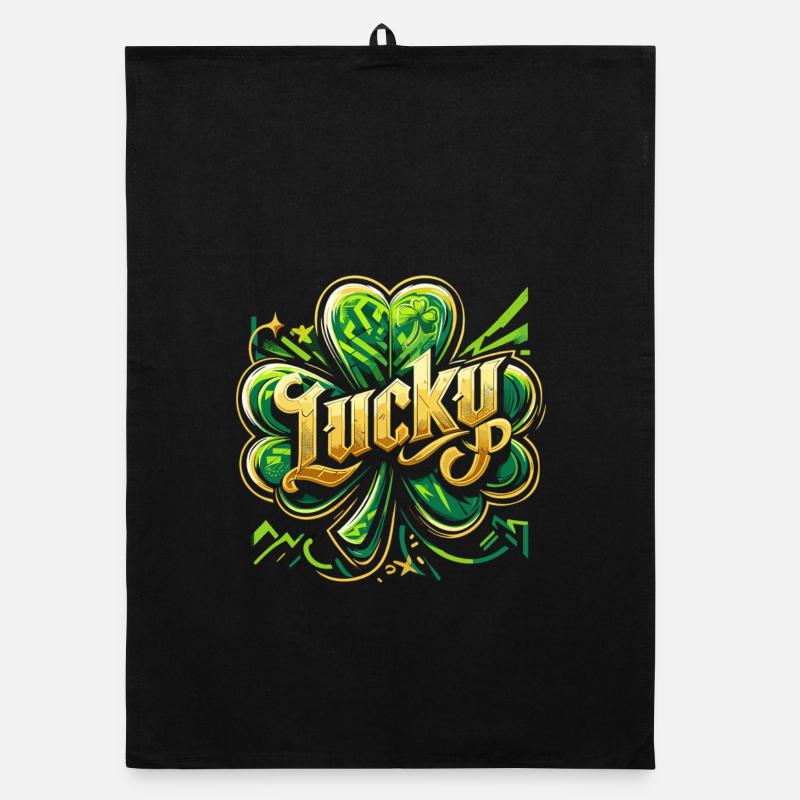 Trèfle de la Saint-Patrick Happy Gift Torchon bio