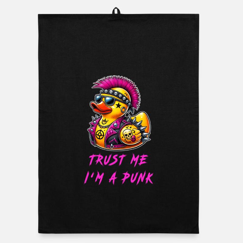 Vertraue mir, ich bin ein Punk / Ente Organic Geschirrtuch