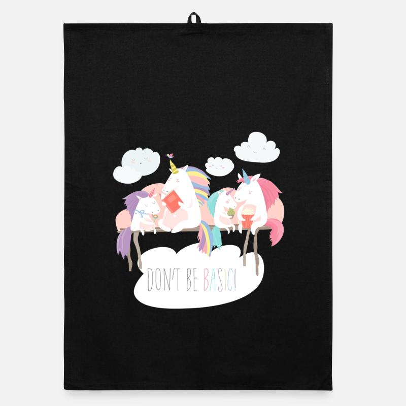 Unicorn don't be basic statement Organic dish towel