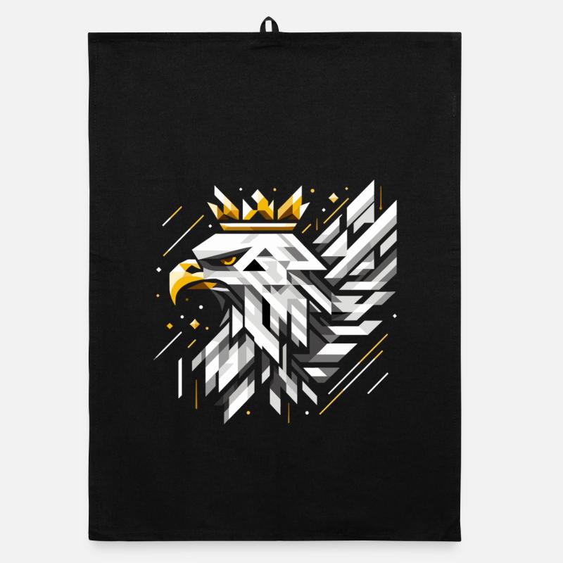 Pologne Aigle Blanc Drapeau Géométrie Cadeau Torchon bio