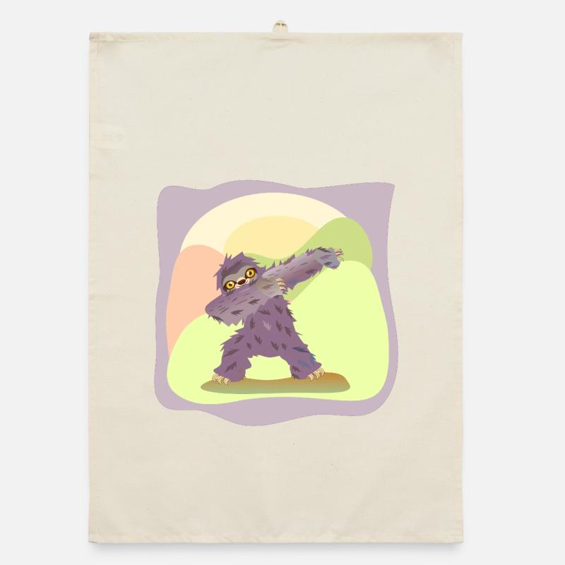 DABBING DANCING DANCING SLOTH Organic dish towel