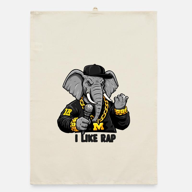 Elephant Rapper: Rap Style and Attitude! Organic dish towel