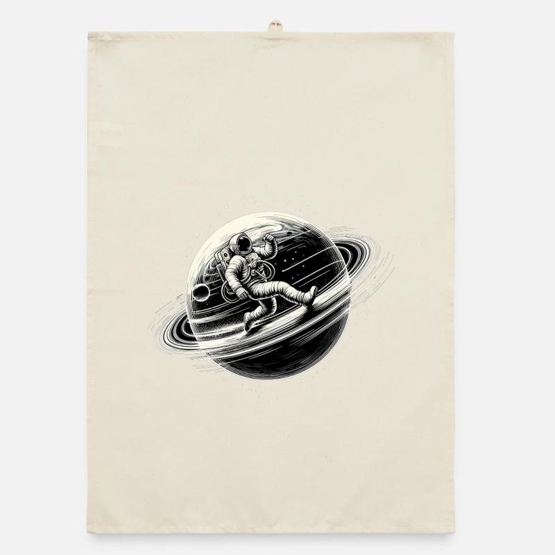 Astronaute Planète Grands Objectifs Orbite Jogging Cadeau Torchon bio
