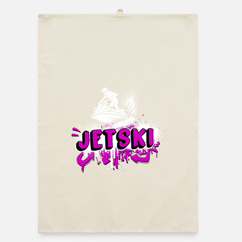 Jetski Graffiti – Splash and Ride Organic Geschirrtuch