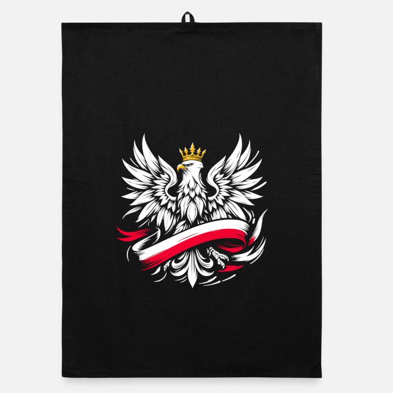 Pologne Polska Aigle drapeau Cadeau Torchon bio