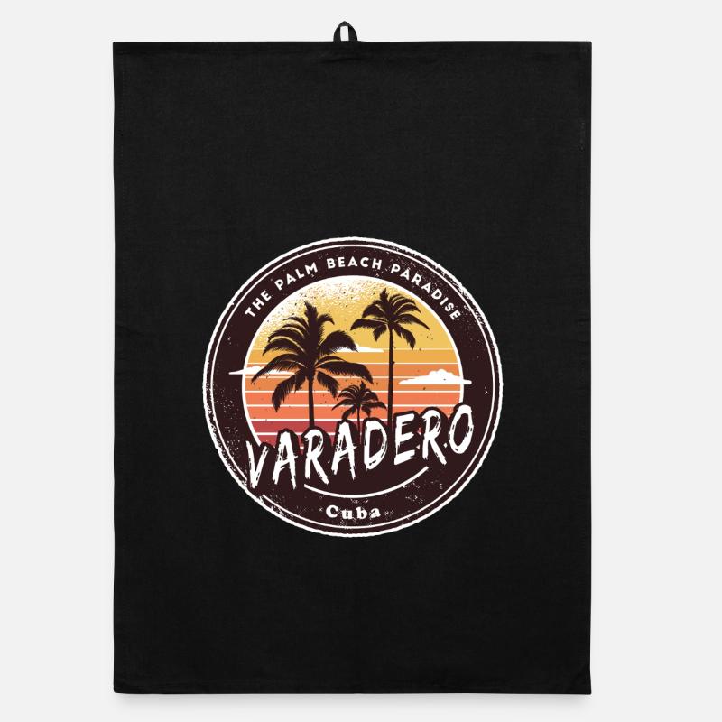 Varadero Cuba – Retro Beach Vibes Organic dish towel