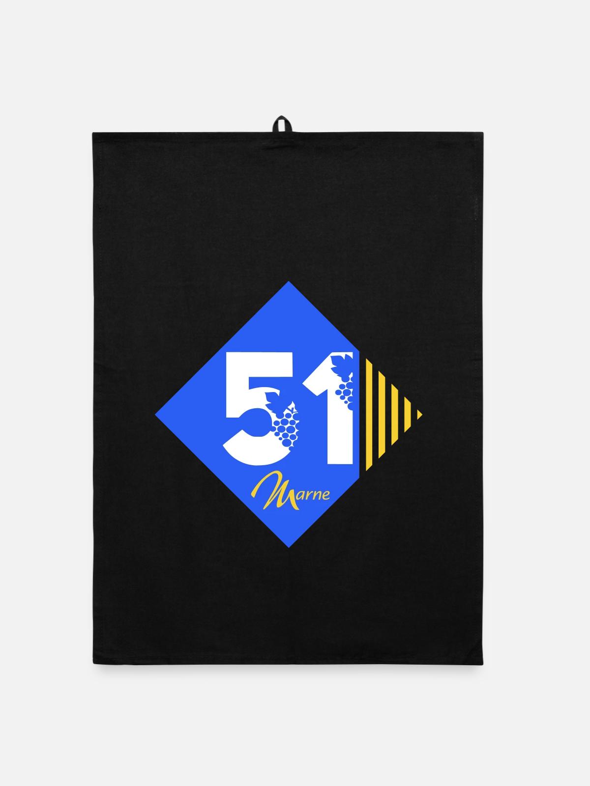 51 - Organic dish towel - black - Front