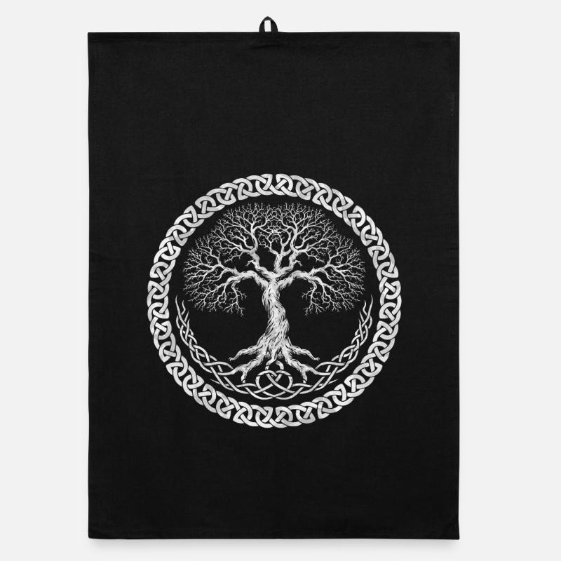 Yggdrasil Baum des Lebens Organic Geschirrtuch